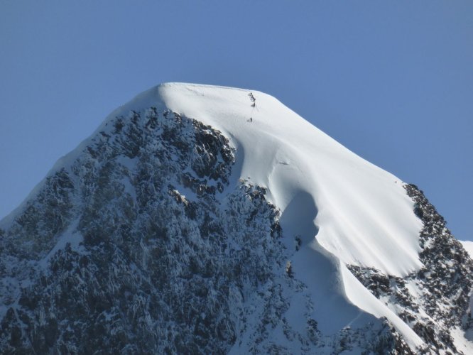 Cordées au sommet de Bionnassay