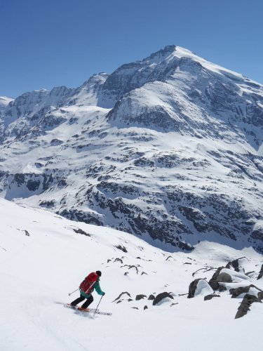 Descente à skis de l'Albaron