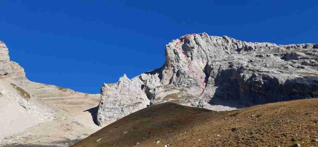 La Pointe Blanche et la voie au centre