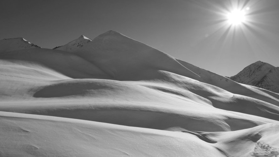 Grande solitude en montant au col de la Sauce