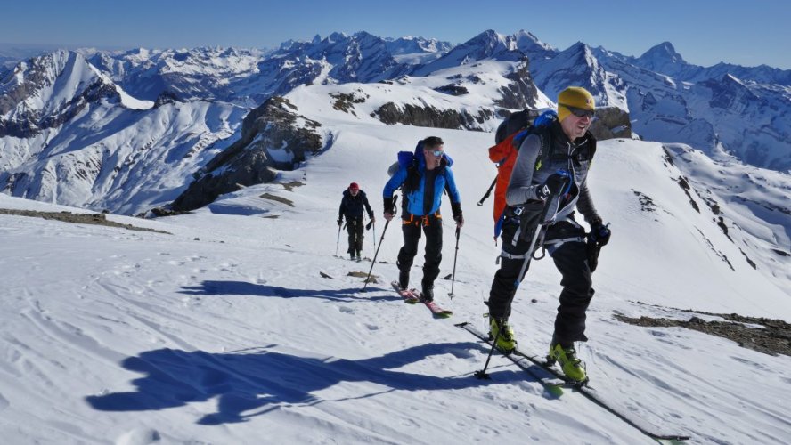 Arrivée au sommet central du Wildstrubel