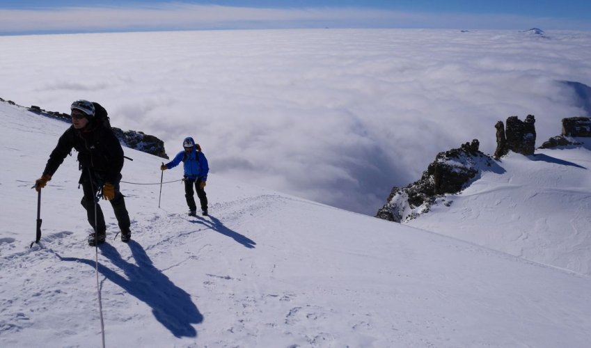 Solitude sur un sommet habituellement très fréquenté, au Grand Paradis en octobre