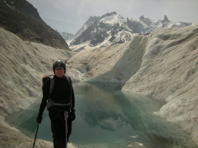 Bédière de la mer de Glace avec Jean-Lou en mai 2011