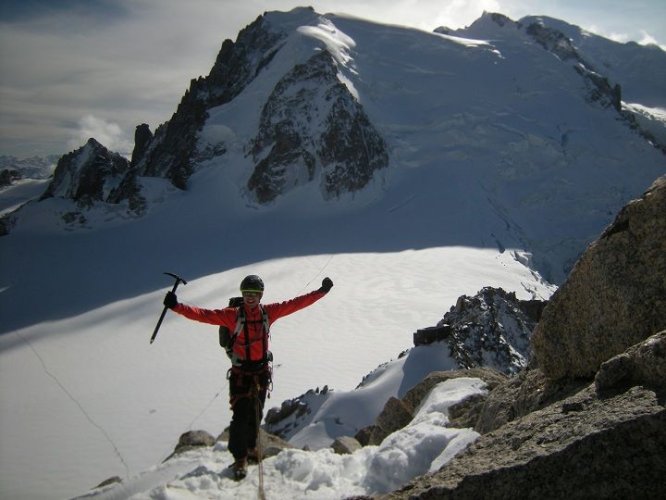 Eperon et arête des Cosmiques en octobre