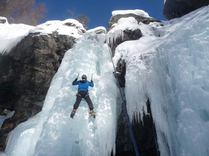 Cascade de glace à Cogne