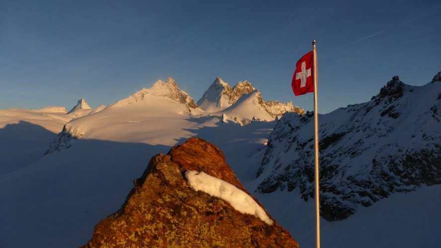 Depuis Bertol pendant la haute-route en avril