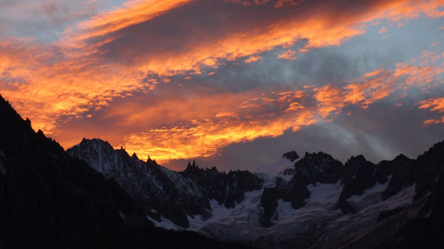 Depuis l'Envers des Aiguilles un matin de juillet