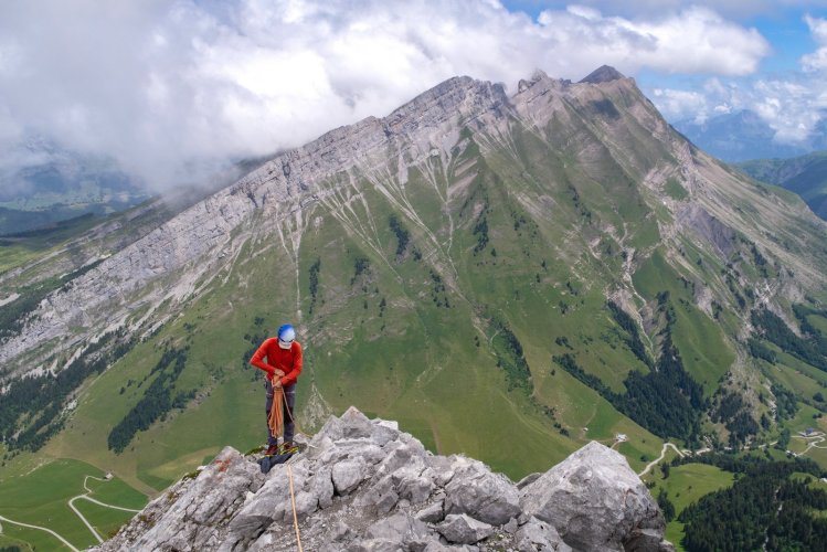 A la sortie de l'arête à Marion - photo Enrico D'Inca