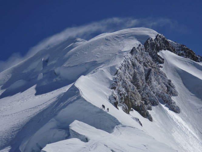 Mont-Blanc d'ambiance fin septembre, vent et froid au programme