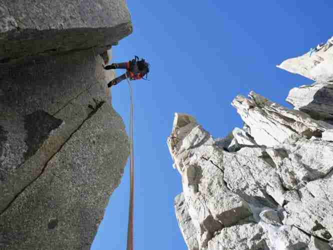 Ambiance baroque à la descente de l'aiguille Médiane des aiguilles du Diable