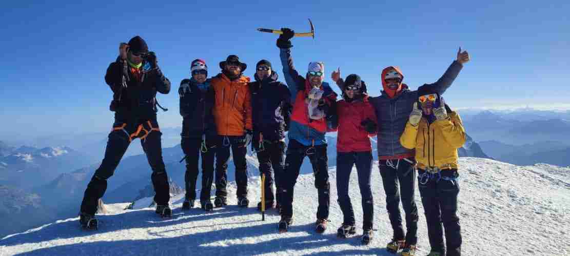 Conditions parfaites au sommet du Mont-Blanc début septembre