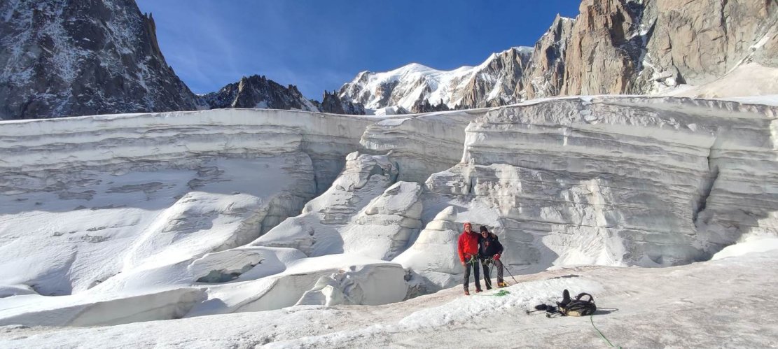 Une belle promenade au coeur des glaciers du Mont-Blanc mi octobre