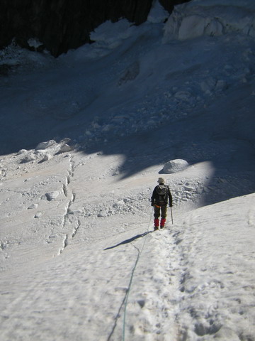 Le passage des séracs à la pointe Isabelle (Isabella)