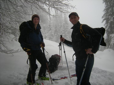 Montée en ski de randonnée à la Croix Cartier