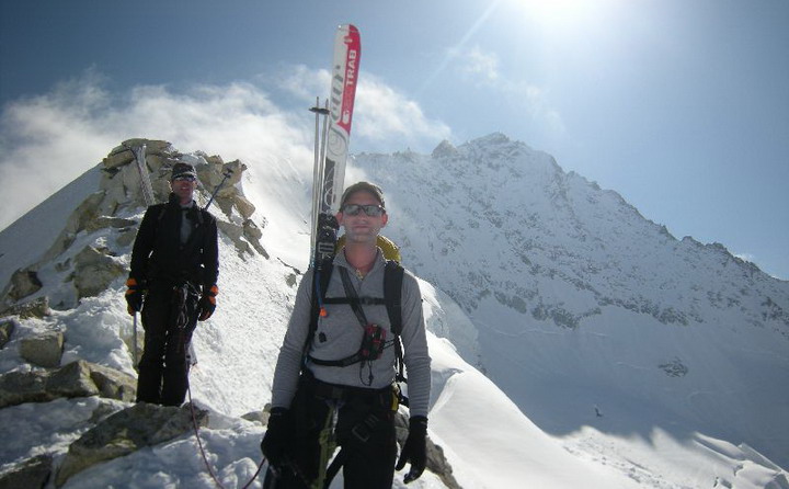 Ambiance décontractée sur l'arête du Blanc de Moming