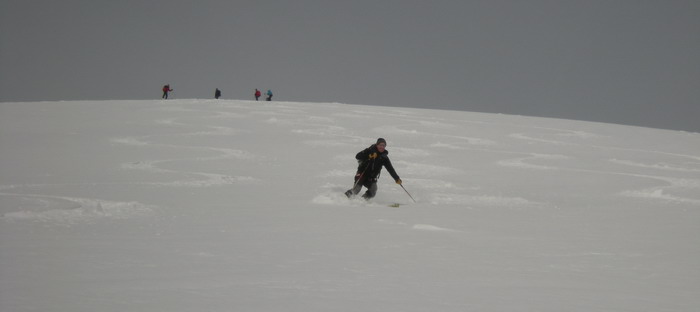 Descente du Pigne d'Arolla pendant Chamonix-Zermatt