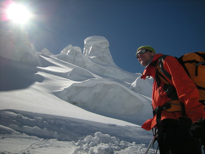 Zermatt : Descente du Schwarztor à skis