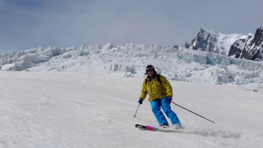 Descente de la Vallée Blanche en mai