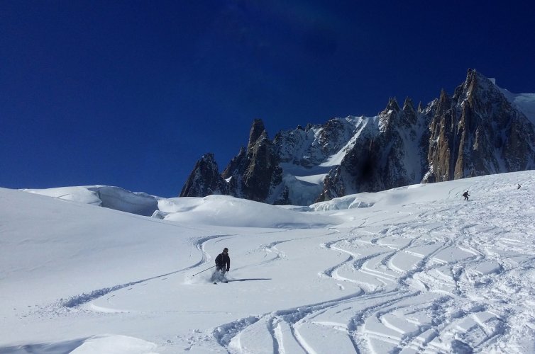 Vallée Blanche poudreuse en février