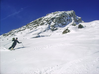 descente en ski du col du Rasoir