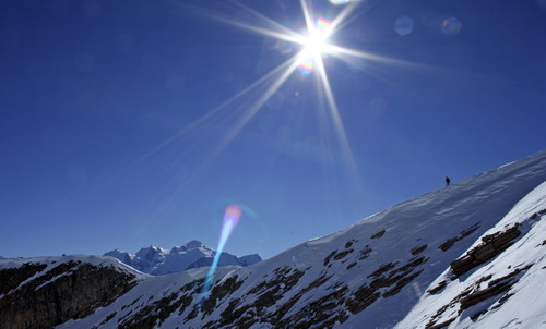 belle corniche au sommet du Sautet dans le massif des Fiz