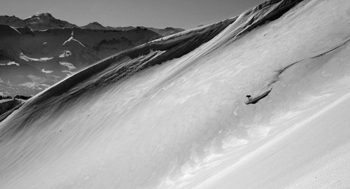 freeride dans la face est du Croisse Baulet