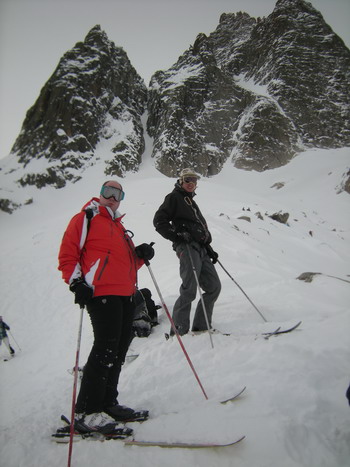 Descente du glacier de l'Envers du Plan : sous les aiguilles de Chamonix