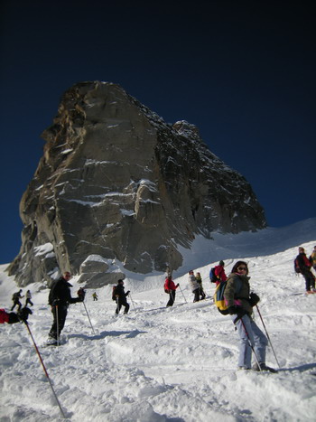 Près des séracs du glacier du Géant