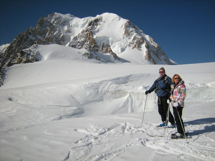 Au col du Rognon, au pied du Mont-Blanc du Tacul