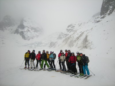 Le groupe au complet sur le glacier du tacul