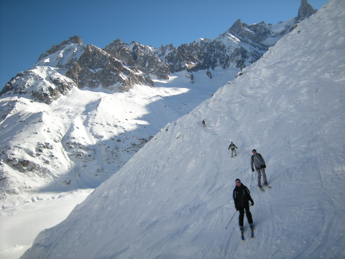 Vallée Blanche : les couloirs du Requin