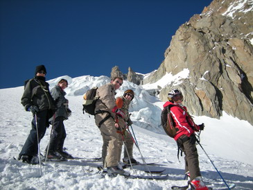 Vallée Blanche  : en haut de la variante du Gros Rognon