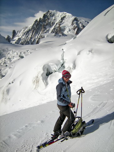 Pendant la descente de l'Envers du Plan à la Vallée Blanche