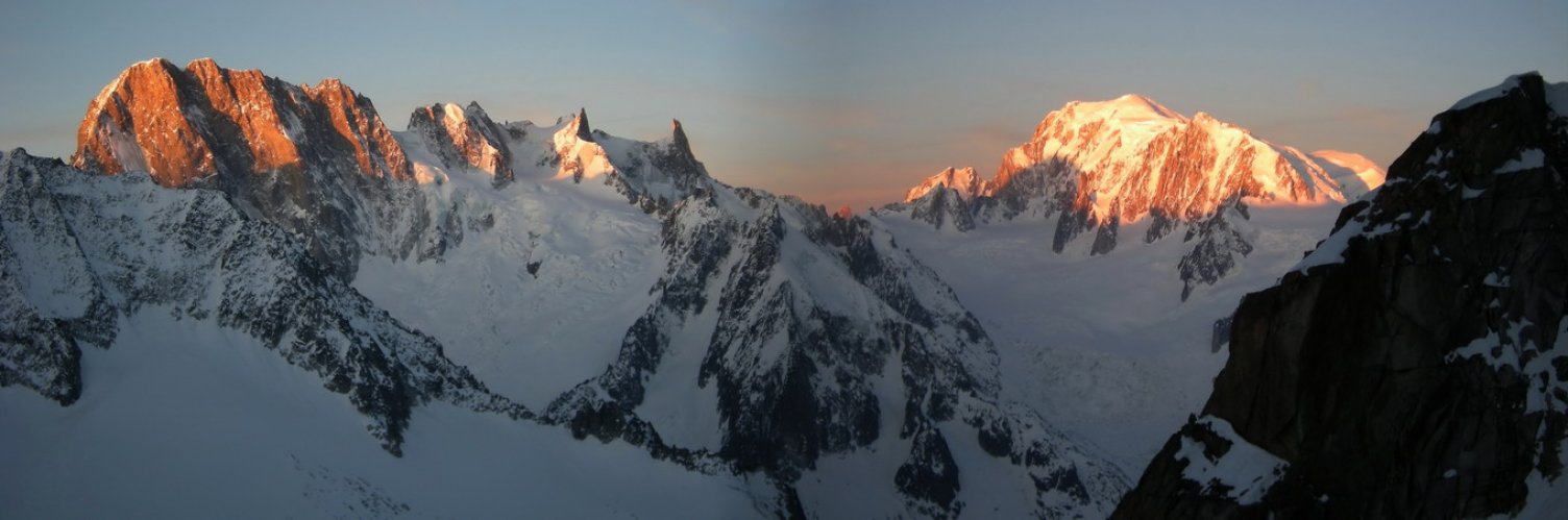 Grandes Jorasses et Mont-Blanc