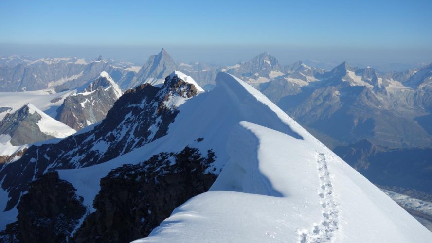 Les arêtes du Lyskamm