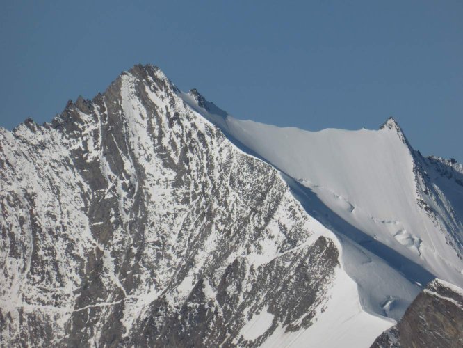 Arête de la voie normale du Nadelhorn