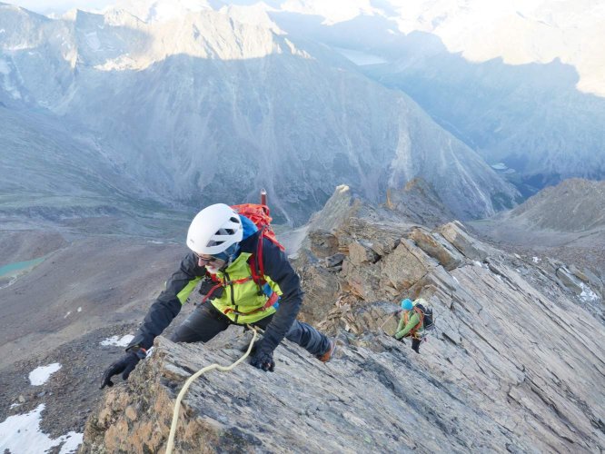 Sur la Rotgrat au Weissmies