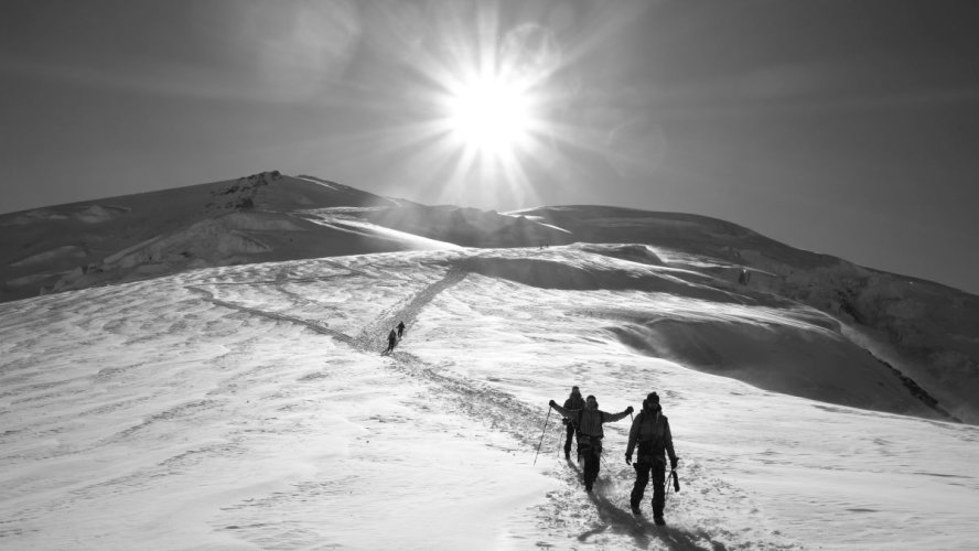 Descente du Dôme du Goûter