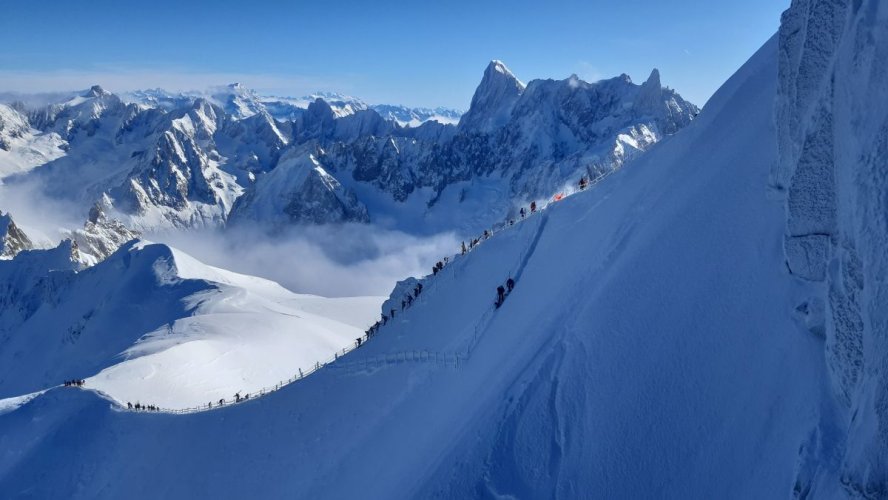 L'arête de l'aiguille du Midi