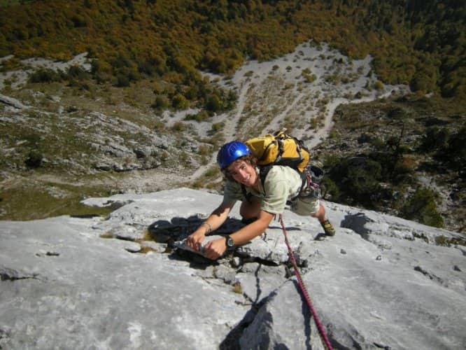 Escalade calcaire au Sapey