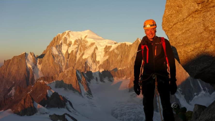 au lever de soleil en route pour la Dent du Géant