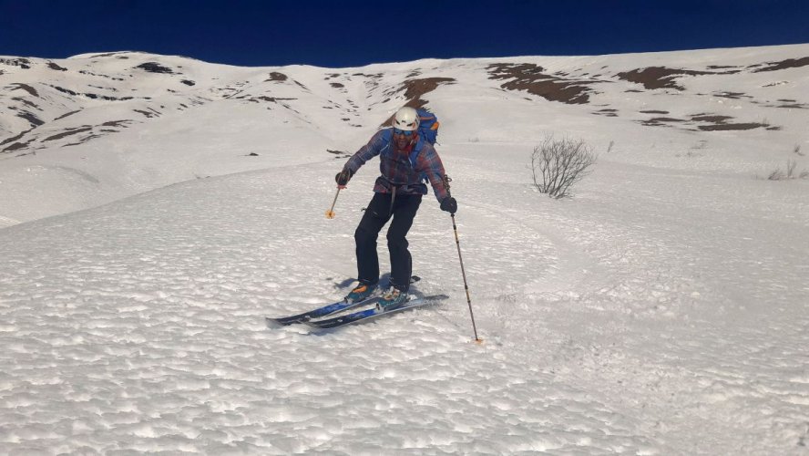 Ski de printemps versant sud du Joly