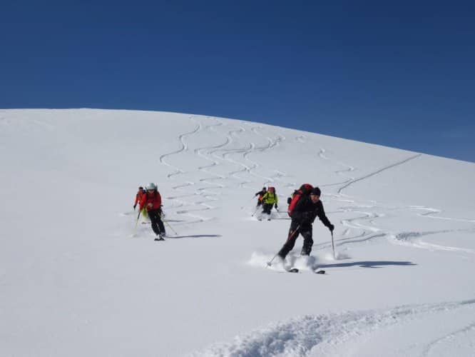 Descente de la Tête Blanche de Bertol sur Zermatt