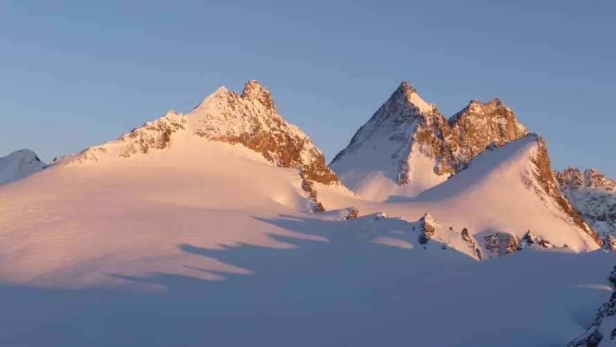 Les Bouquetins et la Dent d'Hérens depuis Bertol