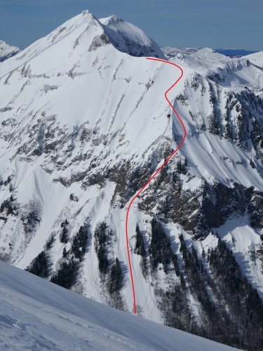 Le tracé de descente