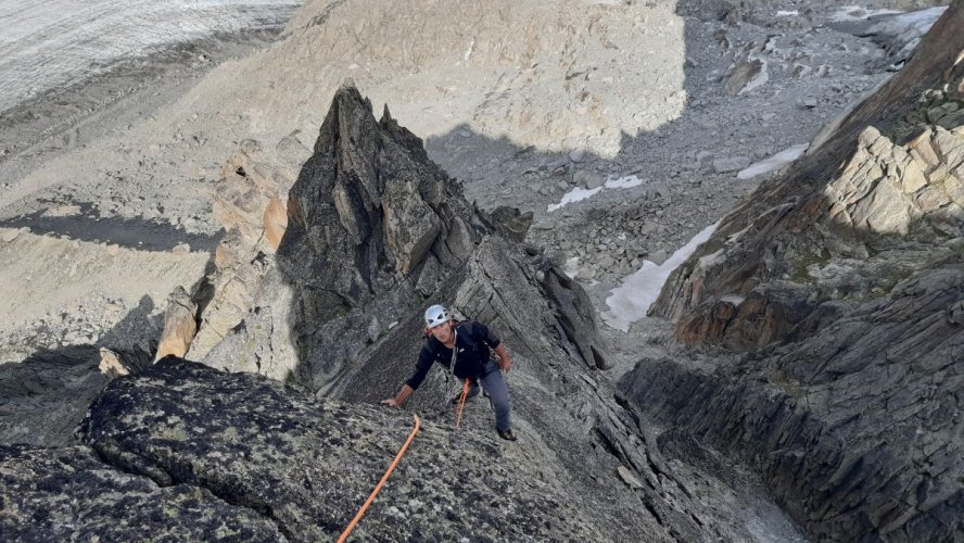 Une belle session de grimpe à Argentière début août