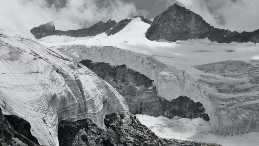 Glacier de Moiry en montant au Pigne de la Lé